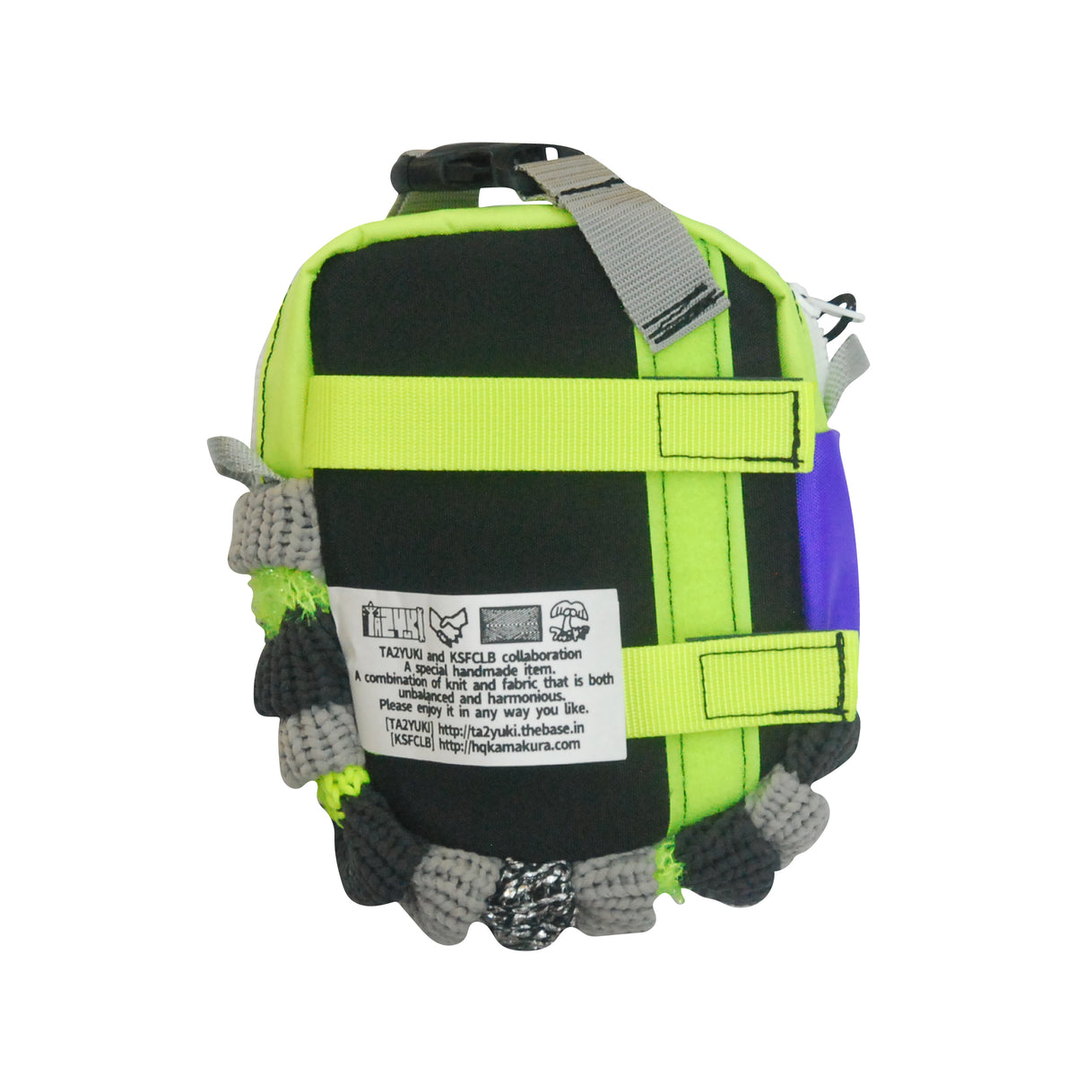 TA2YUKI x KSFCLB Pouch / Grey, Neon Yellow, Purple