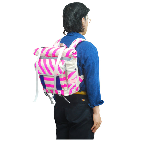 Small Backpack / Pink Reflective Tape