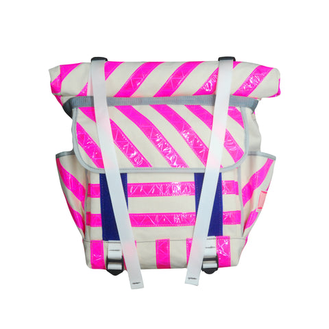 Small Backpack / Pink Reflective Tape