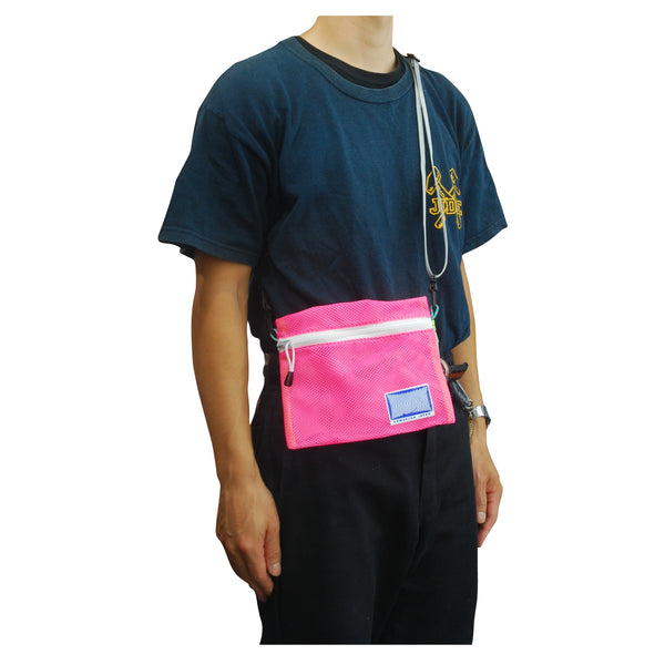 Extra Small Shoulder Bag / Mesh, Neon Pink