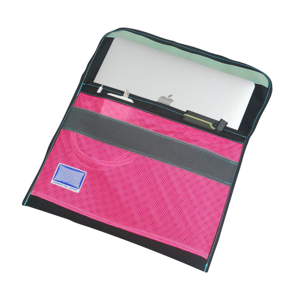 Laptop Sleeve (13~14") /  Black, Pink Mesh