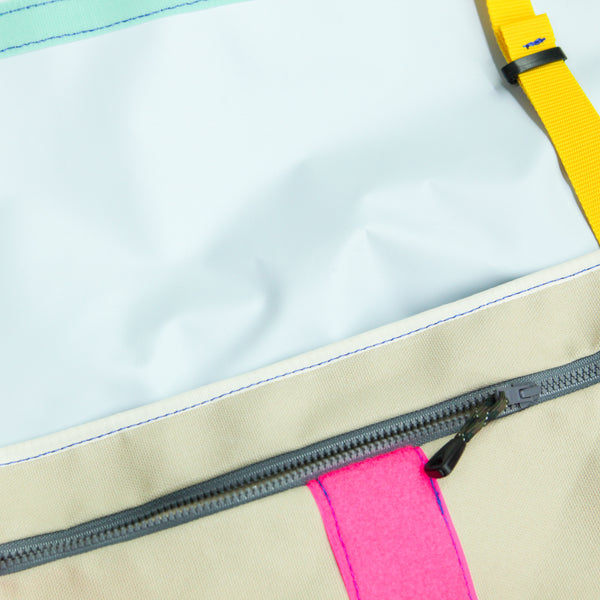 Large Messenger Bag / Beige, Yellow