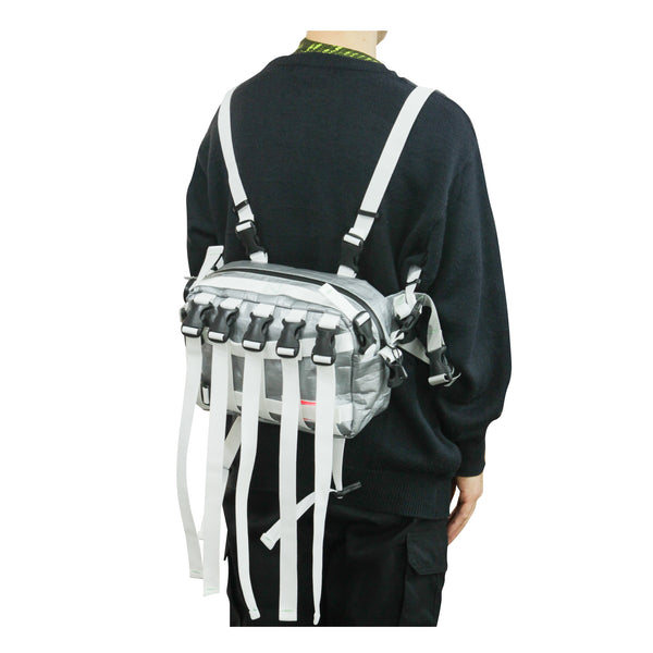 Large Waist Bag / Buckles, Grey