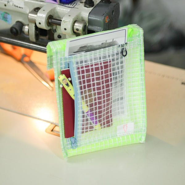 Small Travel Bag / Translucent, Neon Yellow