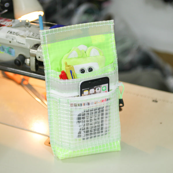 Small Travel Bag / Translucent, Neon Yellow