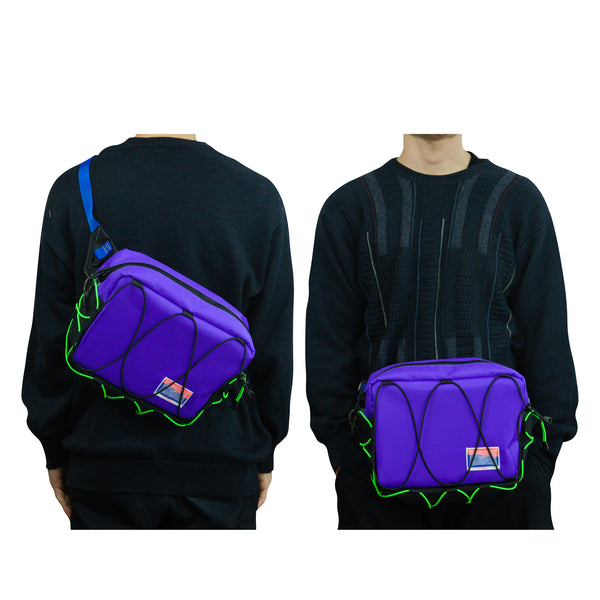 Large Waist Bag / Purple, Black