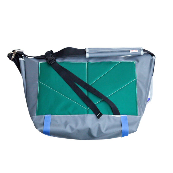 Large Messenger Bag / Grey, Orange