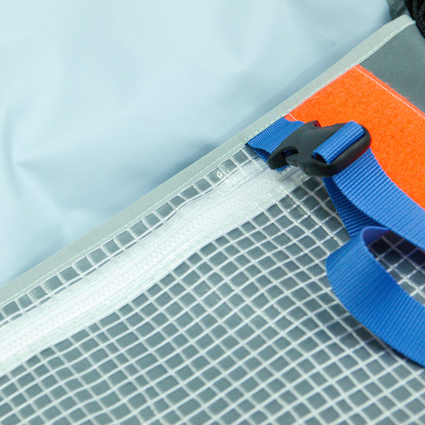 Large Messenger Bag / Grey, Orange