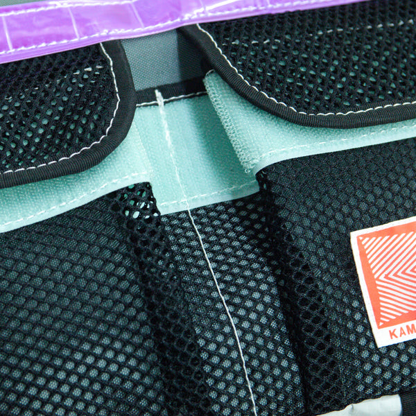 Medium Waist Bag / Light Blue, Black, Mesh