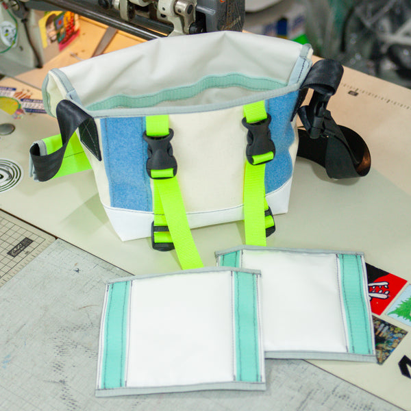 Small Shoulder Bag / Beige, Velcro Dividers