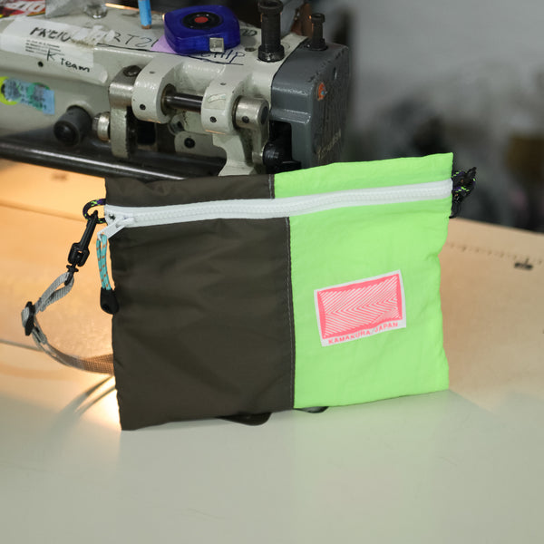 Extra Small Shoulder Bag / Lime Green, Brown
