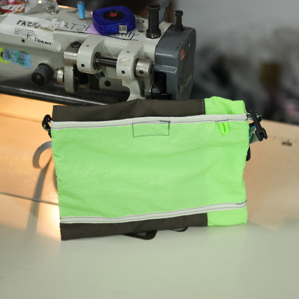 Extra Small Shoulder Bag / Lime Green, Brown
