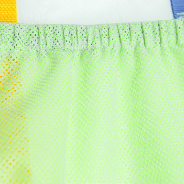 Record Bag / White, Yellow, Mesh Pocket