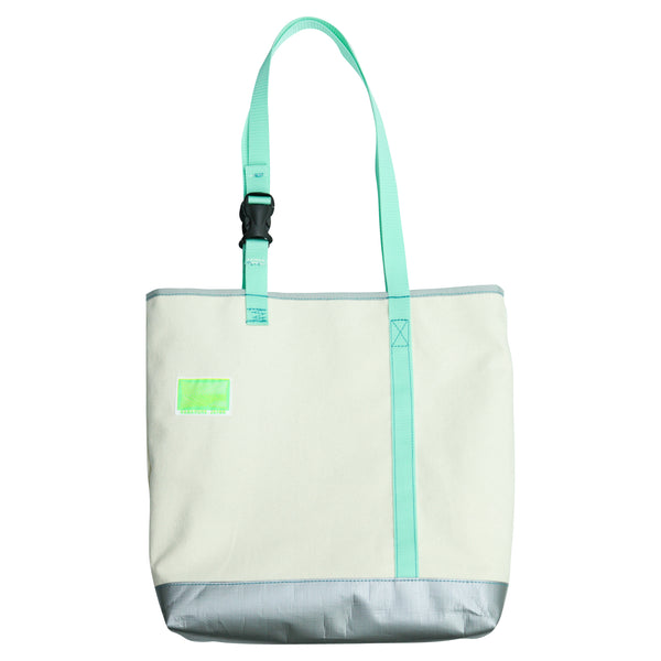 Record Bag / Ecru Canvas, Grey