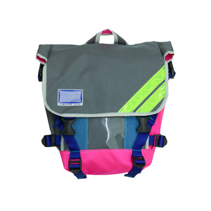 Small Flappack / Grey, Neon Pink