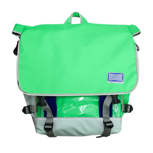 Large Flappack / Neon Green, White