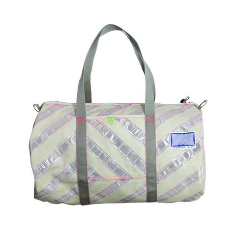 Small Club Bag / Natural, Pink, Reflective Tape