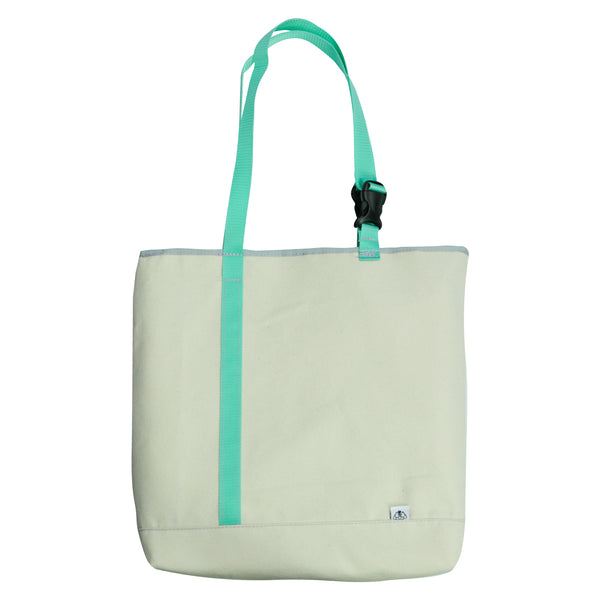 Record Bag / Natural, Seafoam