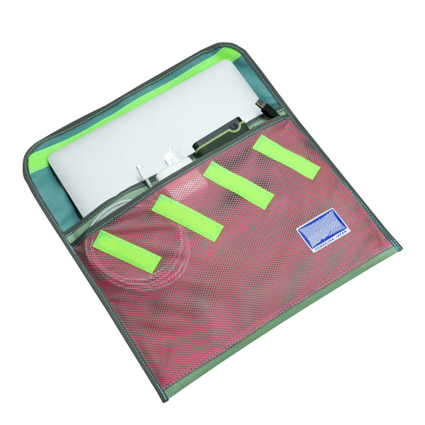 Laptop Sleeve (13~14") /  Green, Pink Mesh