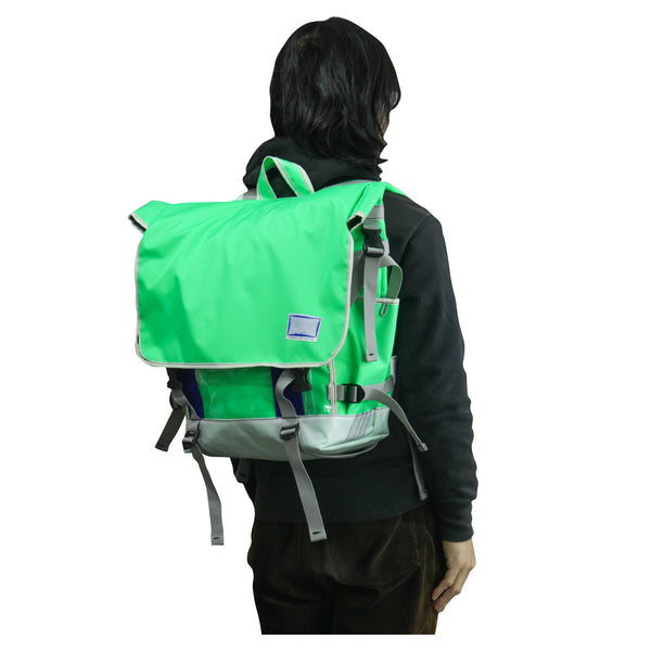 Large Flappack / Neon Green, White