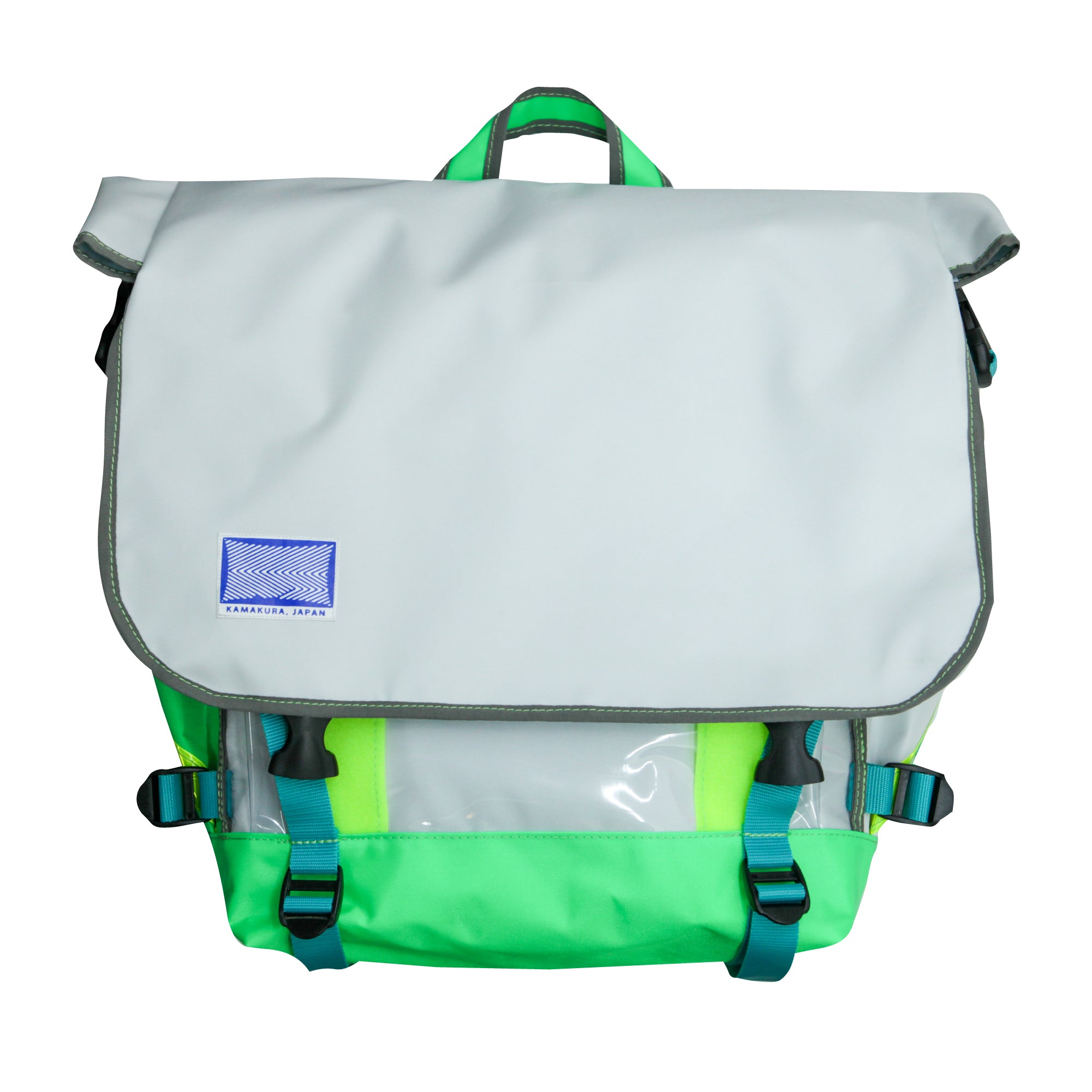 Large Flappack / White, Neon Green