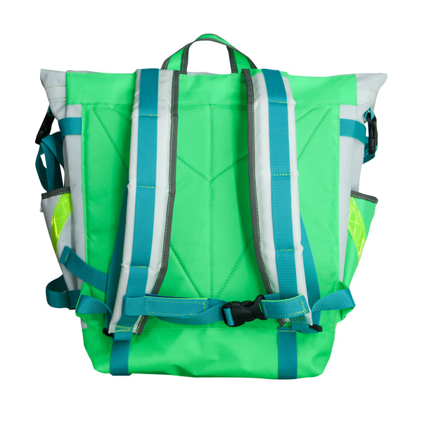 Large Flappack / White, Neon Green