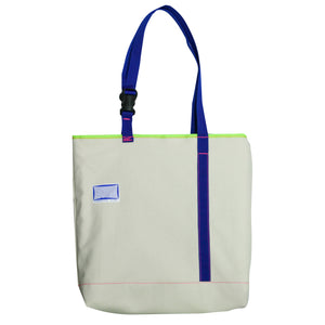 Record Bag / Natural, Neon Yellow, Blue