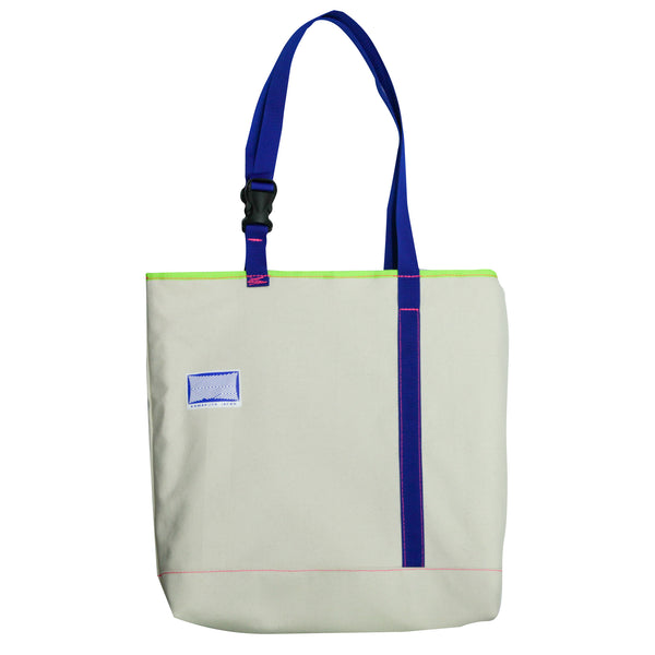 Record Bag / Natural, Neon Yellow, Blue