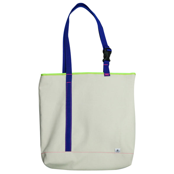 Record Bag / Natural, Neon Yellow, Blue