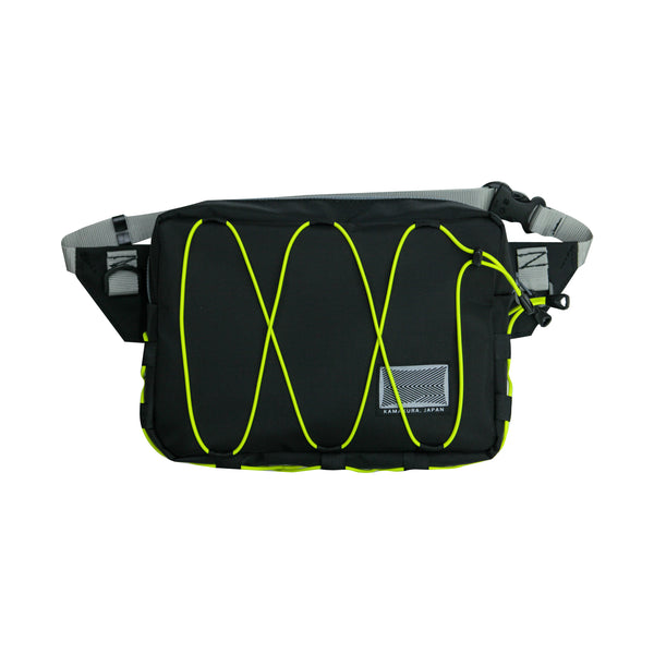 Medium Waist Bag / Black, Yellow, Bungee Cord