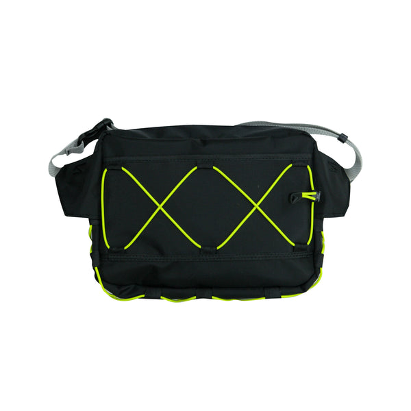 Medium Waist Bag / Black, Yellow, Bungee Cord