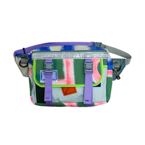 Medium Waist Bag / Olive Green, Pink, Purple