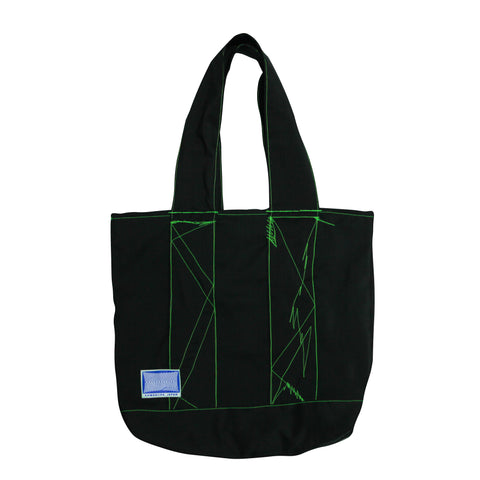 Soft Tote Bag / Black, Neon Green