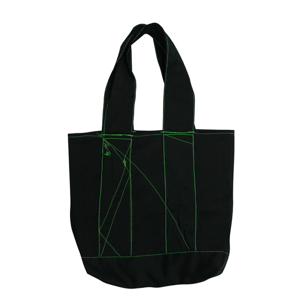 Soft Tote Bag / Black, Neon Green