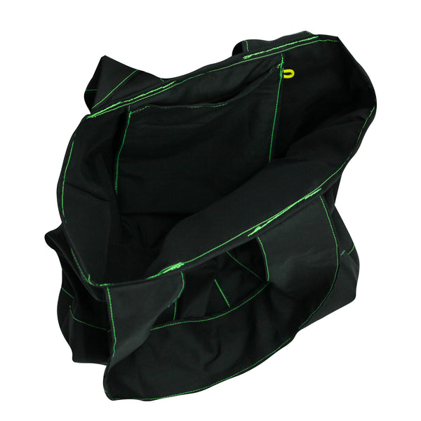 Soft Tote Bag / Black, Neon Green