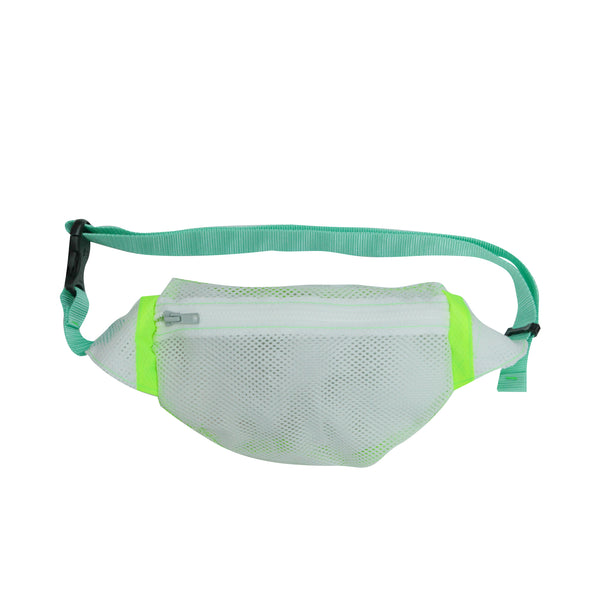 Small Waist Pouch / White, Mesh