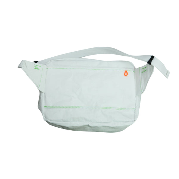 Medium Waist Bag / White, Neon Yellow