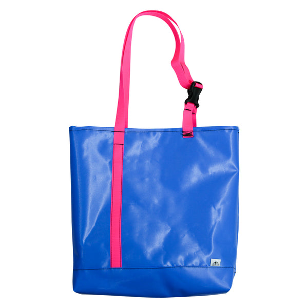 Record Bag / Blue, Neon Pink