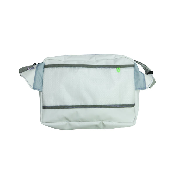 Medium Waist Bag / White, Neon Green