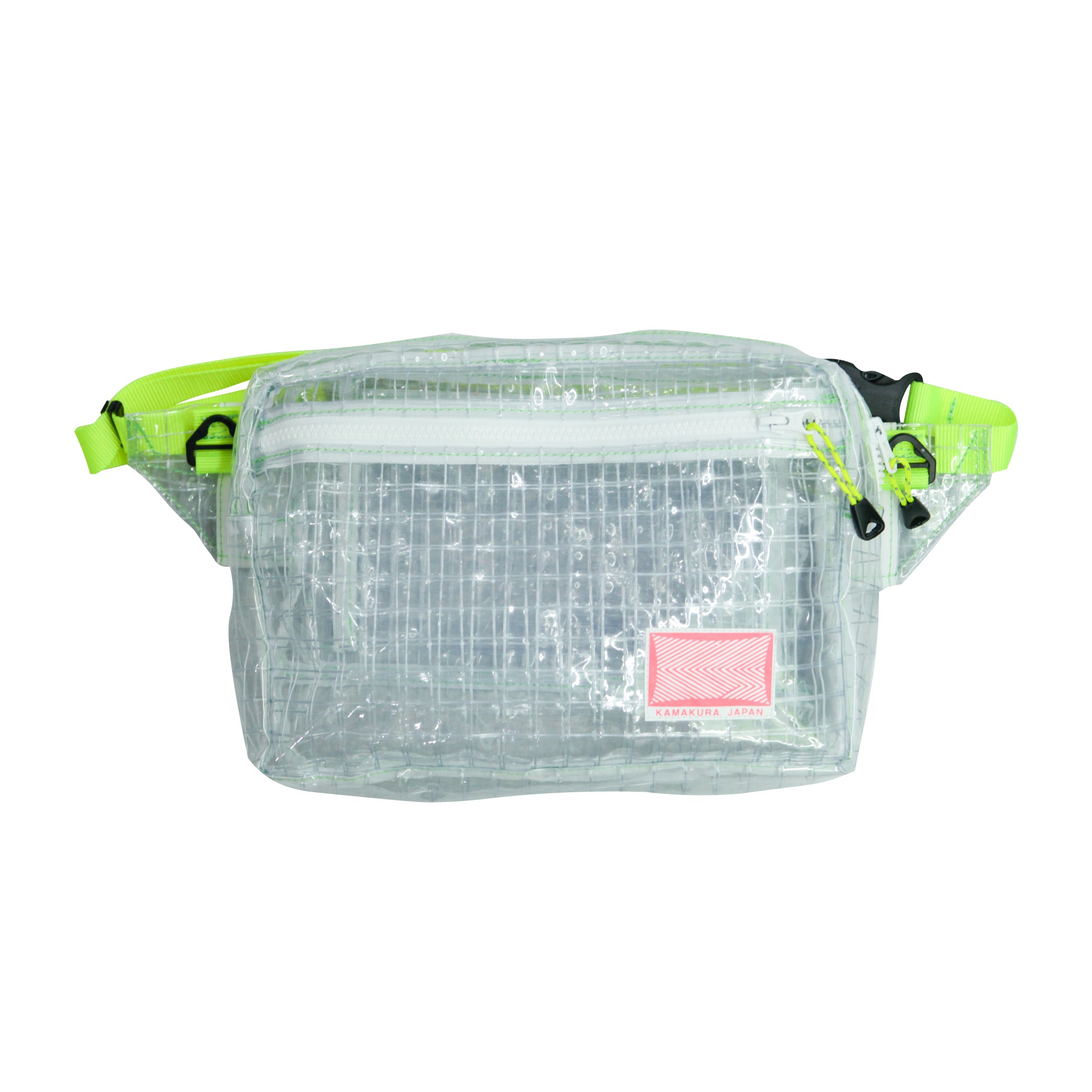 Medium Waist Bag / Transparent, Neon Yellow