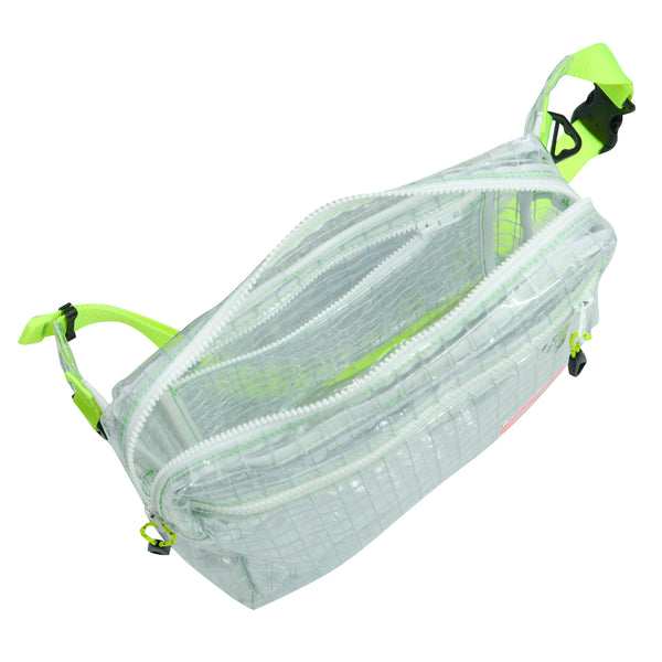 Medium Waist Bag / Transparent, Neon Yellow