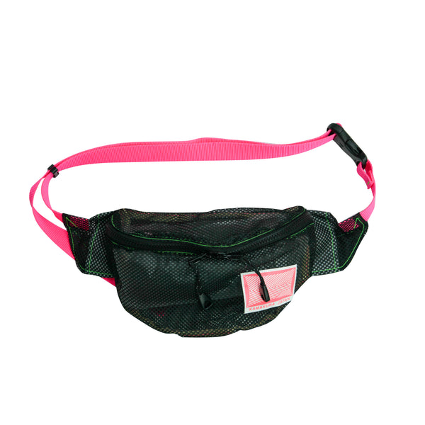 Small Waist Pouch / Black, Pink, Mesh