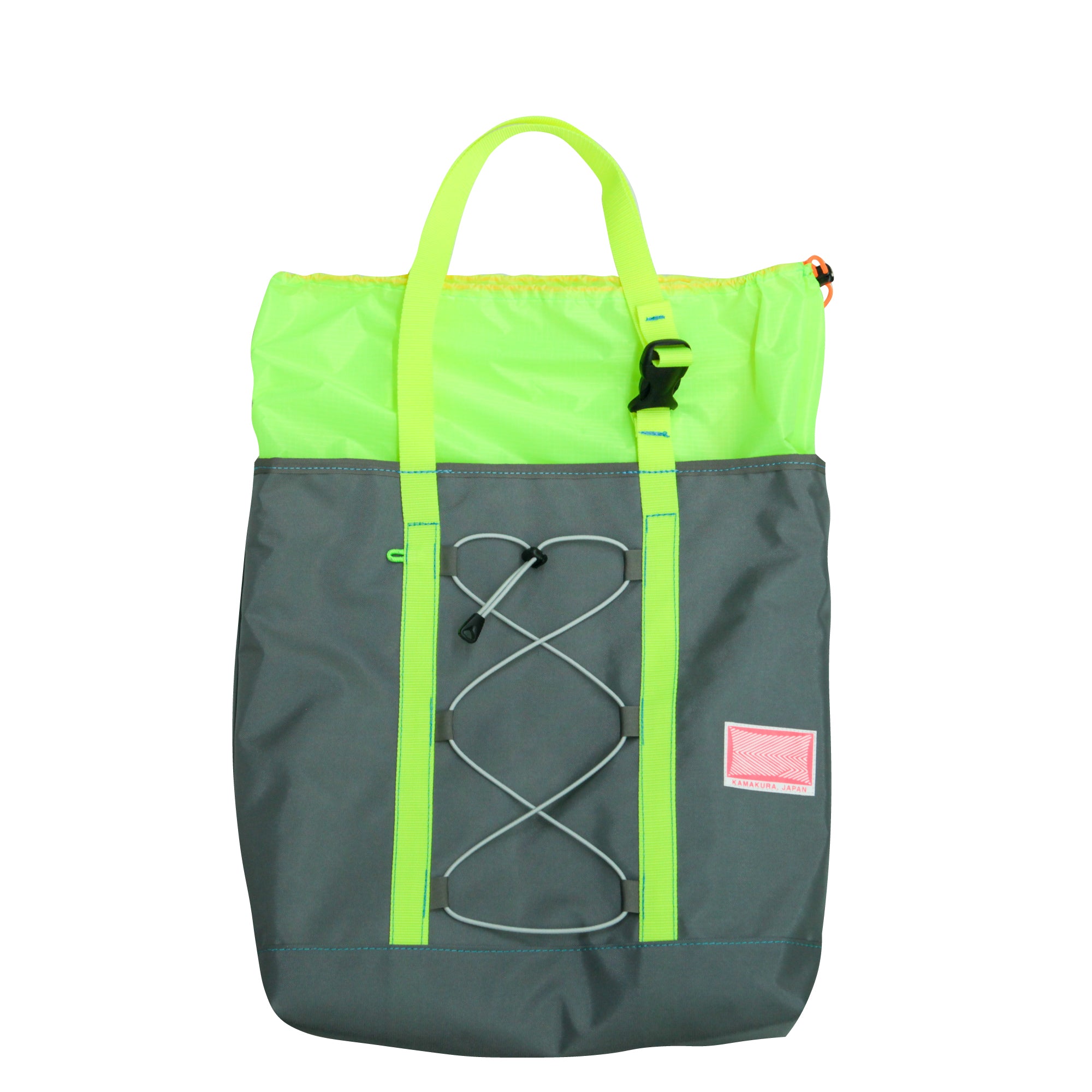 Record Bag / Grey, Neon Yellow
