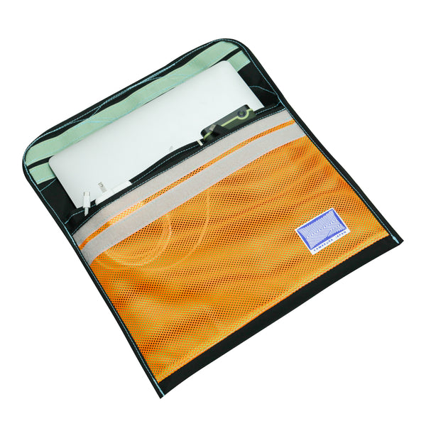 Laptop Sleeve (13~14") / Black, Orange Mesh