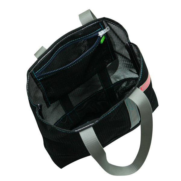 Small Tote Bag / Black Mesh