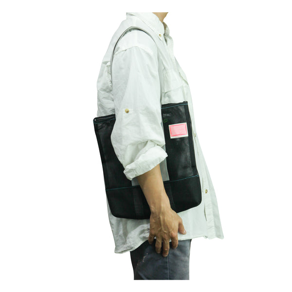 Small Tote Bag / Black Mesh