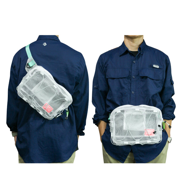 Medium Waist Bag / White Mesh