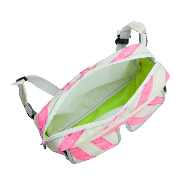 Medium Waist Bag /  Pink, Reflective Tape