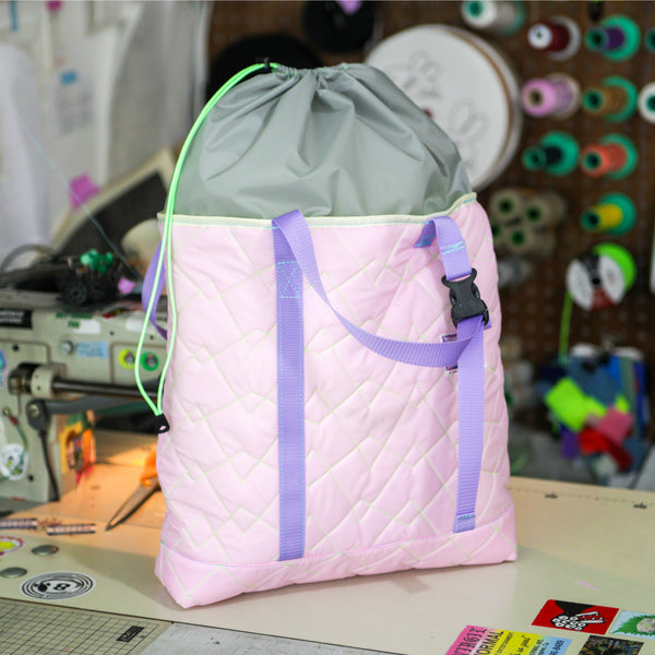 Record Bag / Quilting, Pink