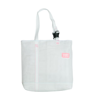 Record Bag / White, Mesh, Pink, Light Blue